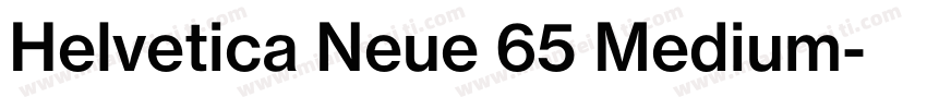 Helvetica Neue 65 Medium字体转换
